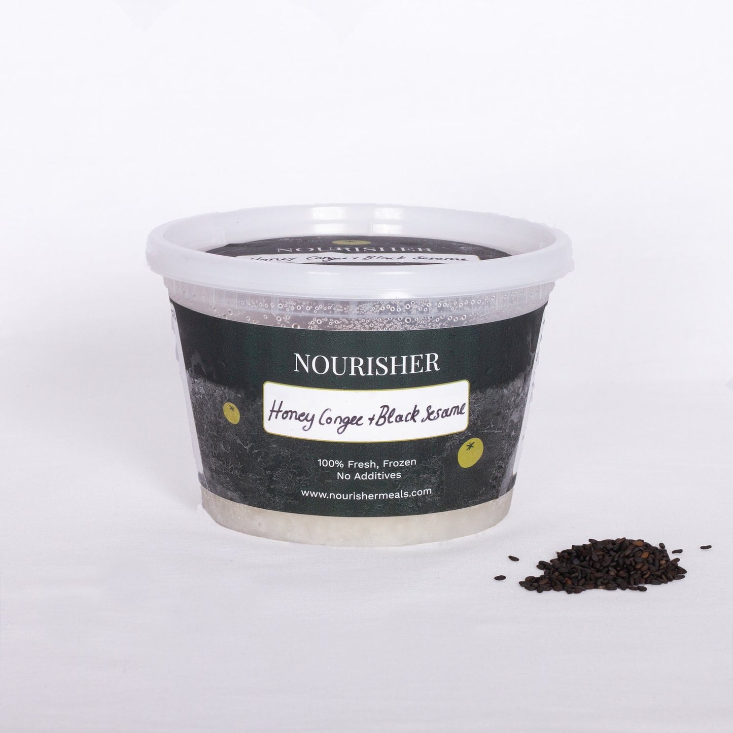 A package of Honey Congee with Black Sesame, with the congee and sesame