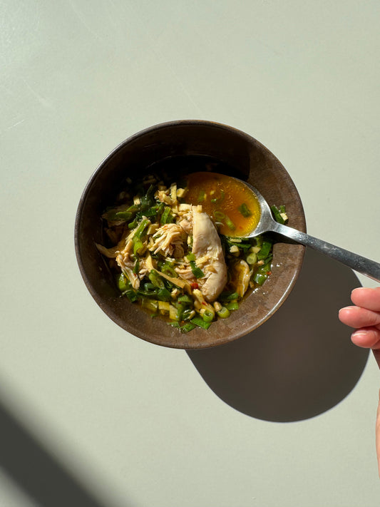 Say Hello to Our New Ginger Scallion Chicken Broth Bowl 🍜