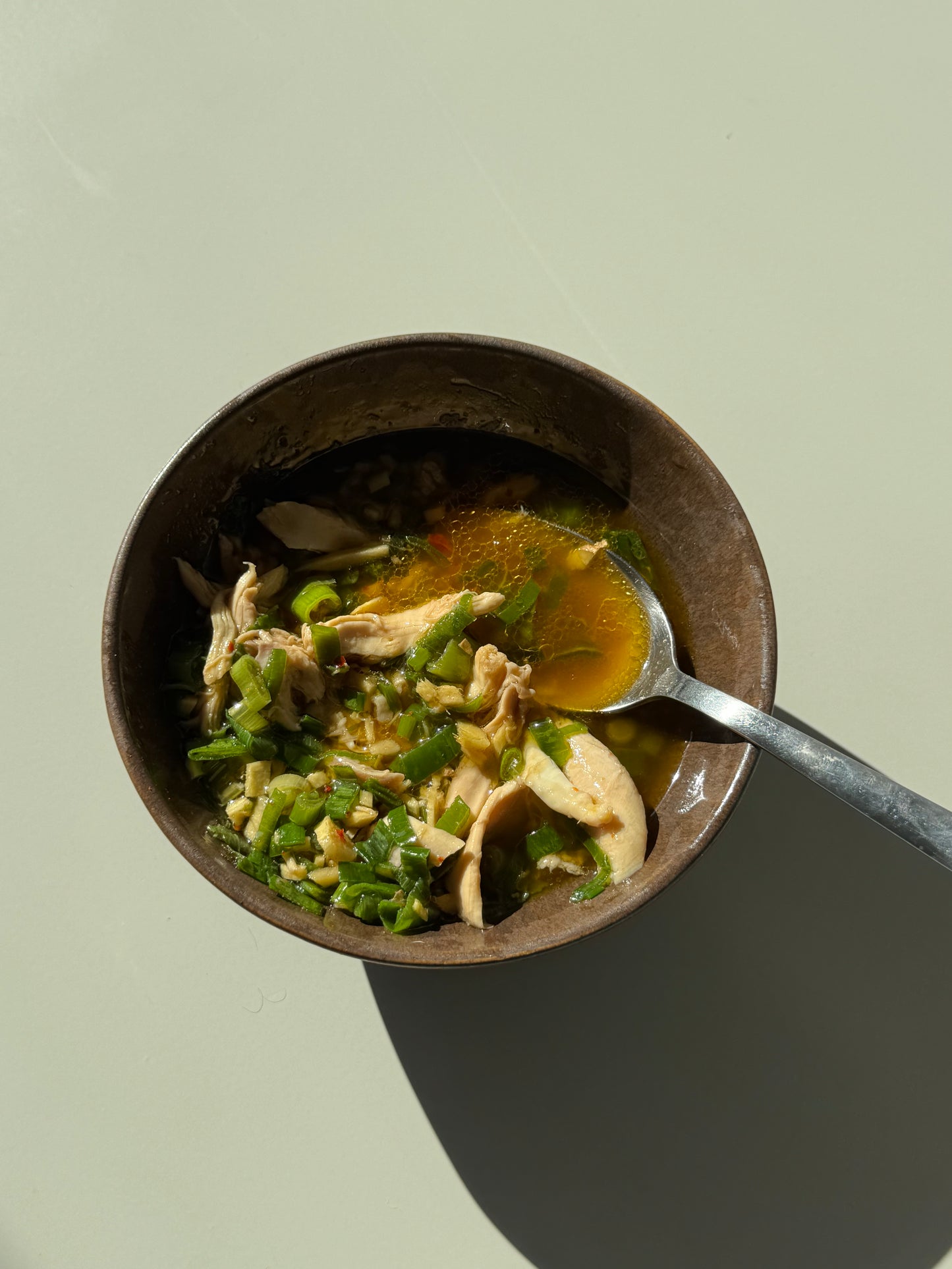 Ginger Scallion Chicken Broth Bowl
