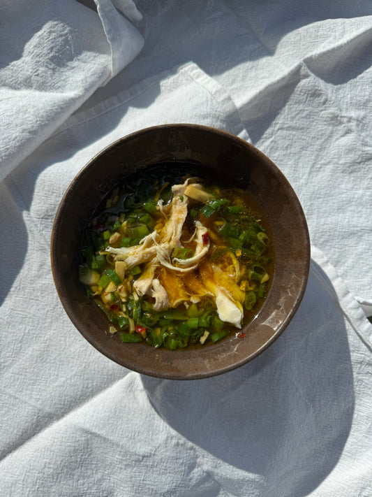Ginger Scallion Chicken Broth Bowl